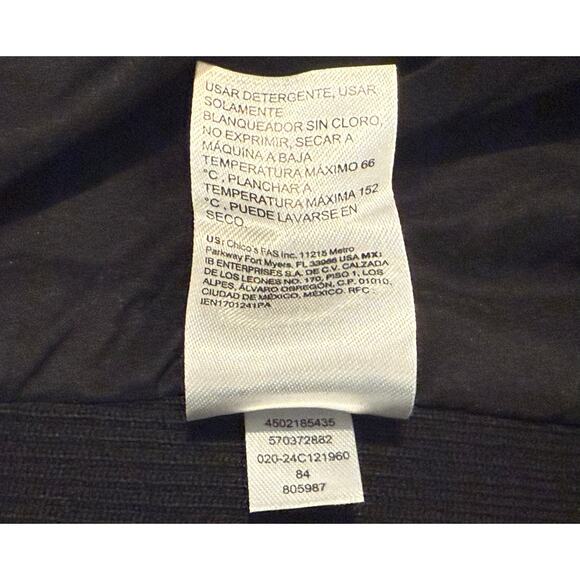 Chico’s Rib Trim Black Vest Size 12 Quilted (Chico’s Size 2) Large - Picture 13 of 13